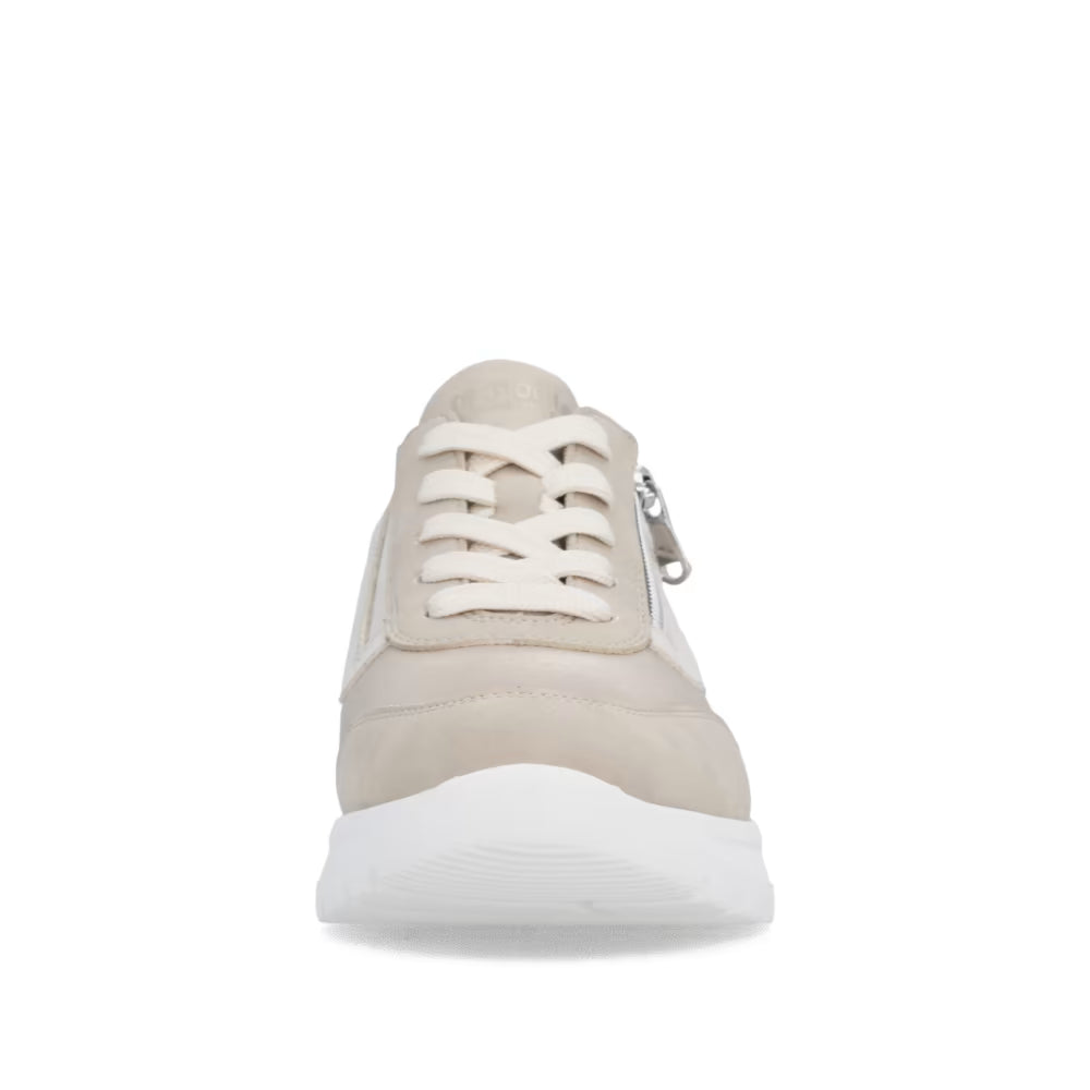 Remonte D2V02-62 Ginger Beige, Pearl & Pale Gold H Fit Trainers with Zip