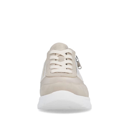 Remonte D2V02-62 Ginger Beige, Pearl & Pale Gold H Fit Trainers with Zip