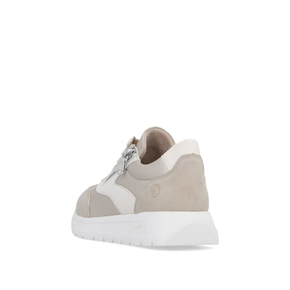Remonte D2V02-62 Ginger Beige, Pearl & Pale Gold H Fit Trainers with Zip