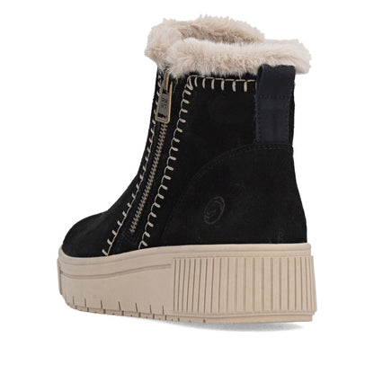 Remonte D3B70-03 Black & Beige Warm Boots
