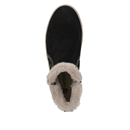 Remonte D3B70-03 Black & Beige Warm Boots