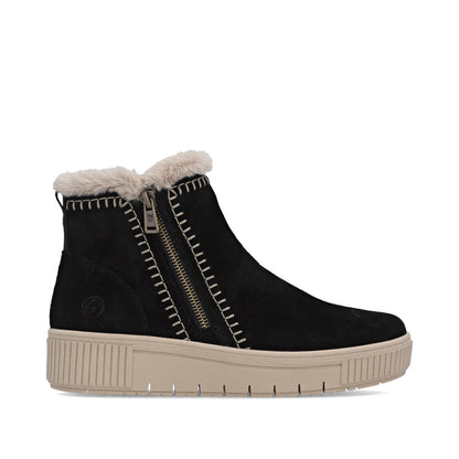 Remonte D3B70-03 Black & Beige Warm Boots