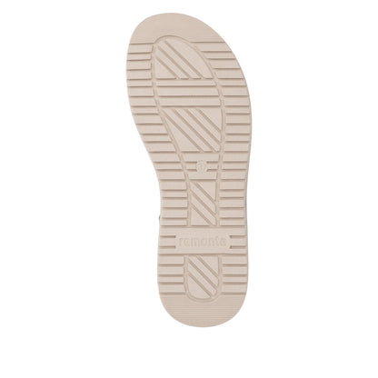 Remonte D3J50-90 Light Brass, Brown, Light Gold & Black F 1/2 Fit Velcro Sandals with Slingback Strap