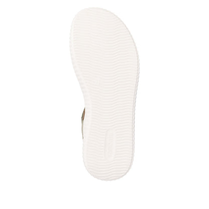 Remonte D3L51-52 Off White & Green H Fit Velcro Sandals with Slingback Strap