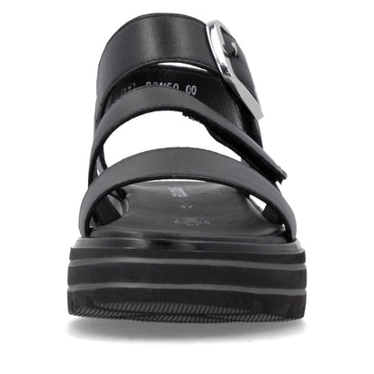 Remonte D3N50-00 Black F 1/2 Fit Sandals with Slingback Strap