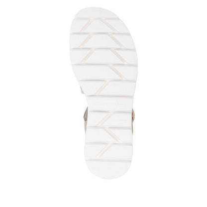 Remonte D3N50-90 Pale Gold Mix F 1/2 Fit Sandals with Slingback Strap