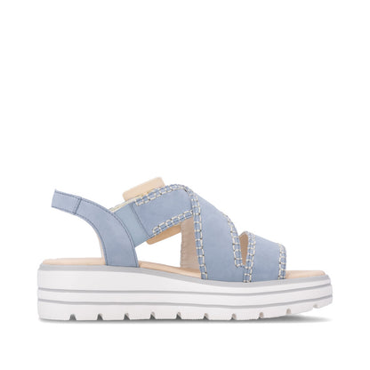 Remonte D3N51-10 Aqua Blue F 1/2 Fit Sandals with Slingback Strap