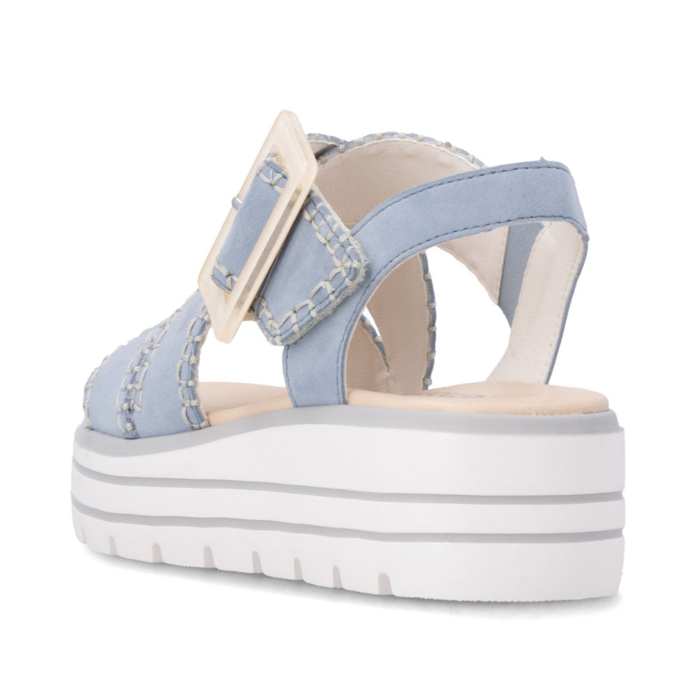 Remonte D3N51-10 Aqua Blue F 1/2 Fit Sandals with Slingback Strap