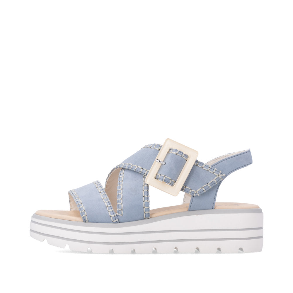 Remonte D3N51-10 Aqua Blue F 1/2 Fit Sandals with Slingback Strap