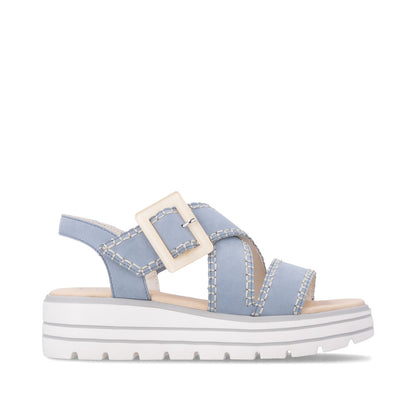 Remonte D3N51-10 Aqua Blue F 1/2 Fit Sandals with Slingback Strap