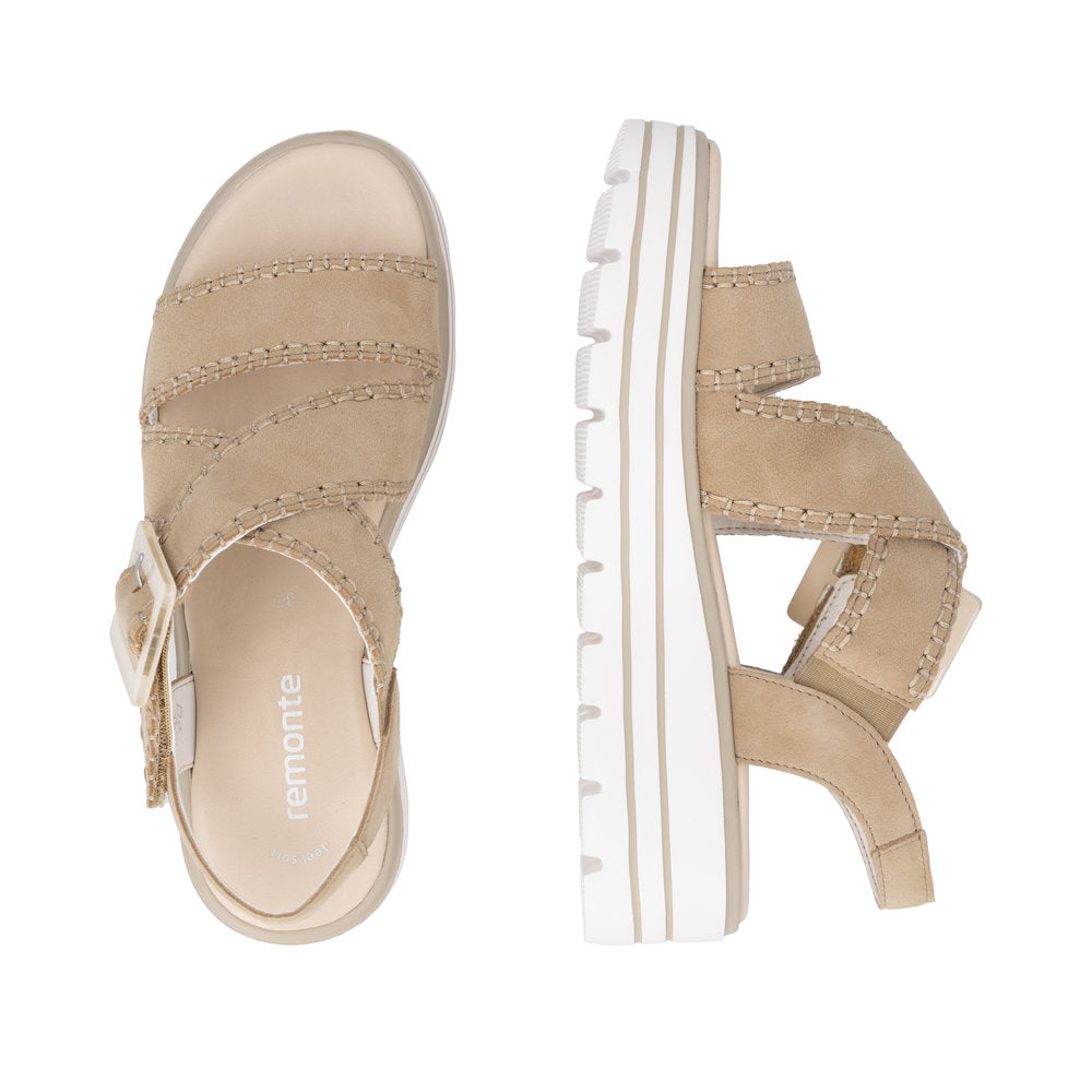 Remonte D3N51-62 F 1/2 Fit Sandals with Slingback Strap