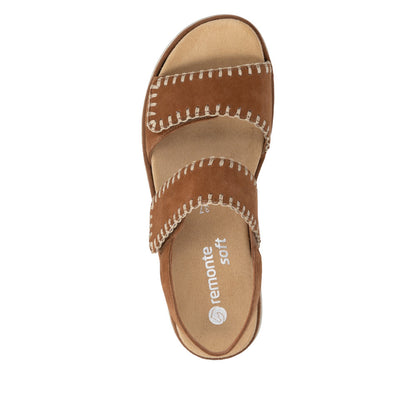 Remonte D3P50-22 Brown F 1/2 Fit Sandals with Slingback Strap