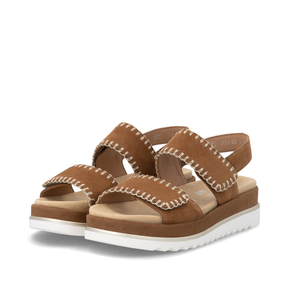 Remonte D3P50-22 Brown F 1/2 Fit Sandals with Slingback Strap