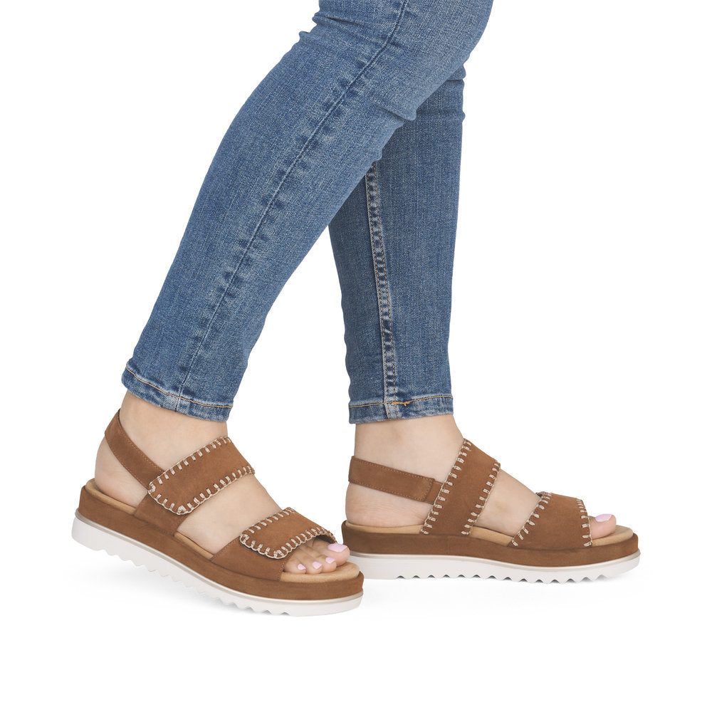 Remonte D3P50-22 Brown F 1/2 Fit Sandals with Slingback Strap