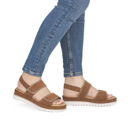 Remonte D3P50-22 Brown F 1/2 Fit Sandals with Slingback Strap