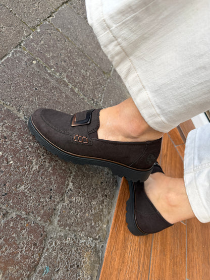 Rieker 45553-25 Brown Slip On Shoes