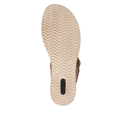 Remonte D6453-22 Brown Gold Multi F 1/2 Fit Sandals with Slingback Strap