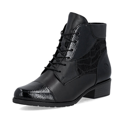 Remonte D6882-00 Black Ankle Boots