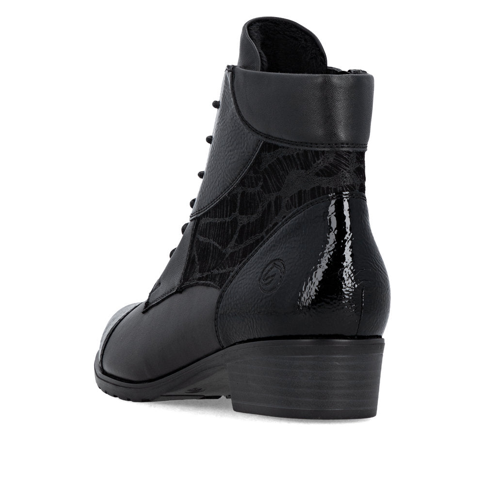 Remonte D6882-00 Black Ankle Boots