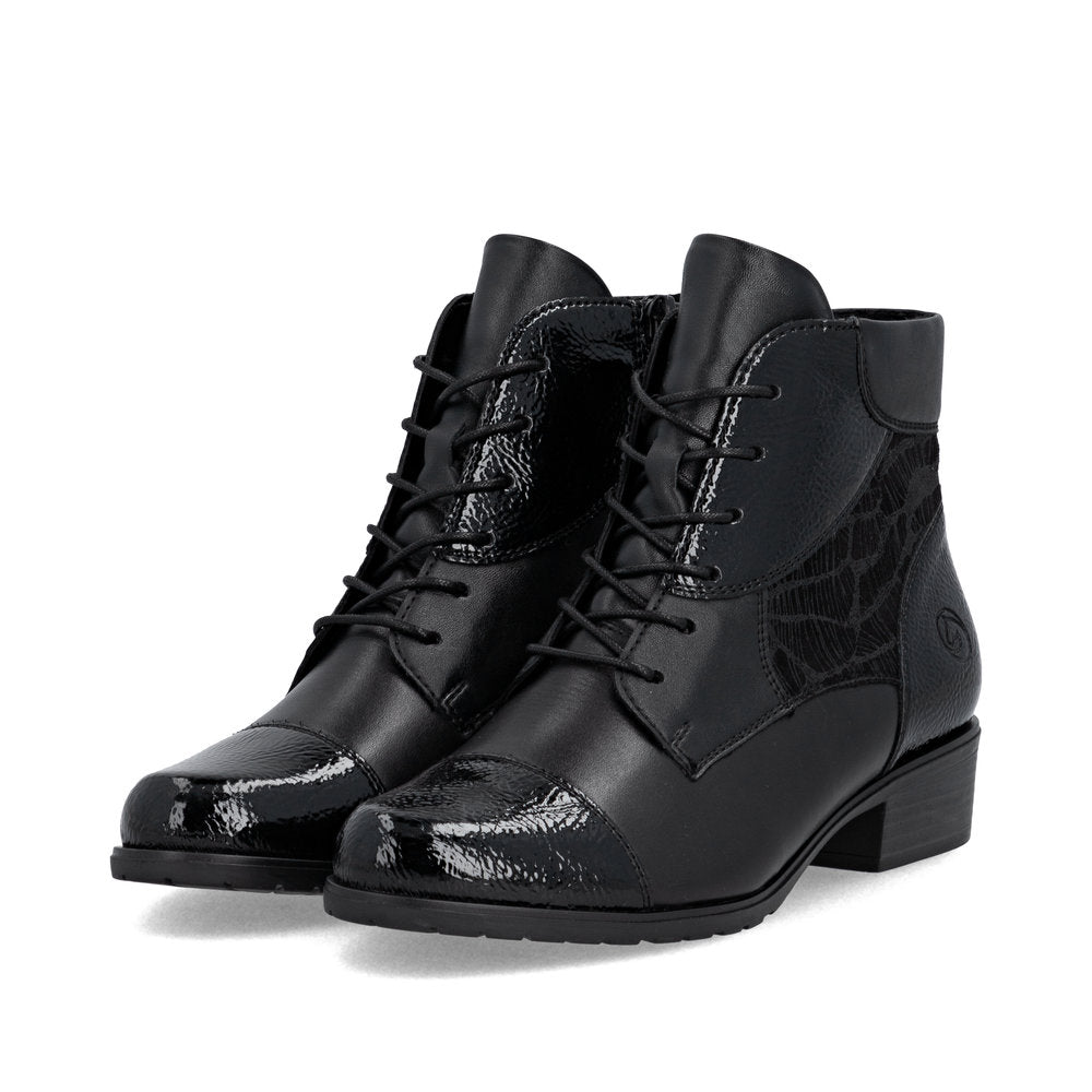 Remonte D6882-00 Black Ankle Boots