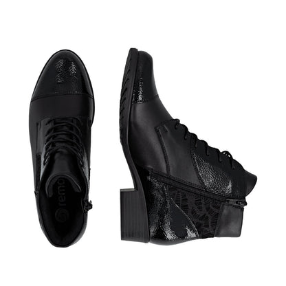 Remonte D6882-00 Black Ankle Boots