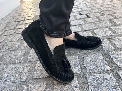 Gabor Comfort 4009.02.001 Black Suede G Fit Slip On Moccasins