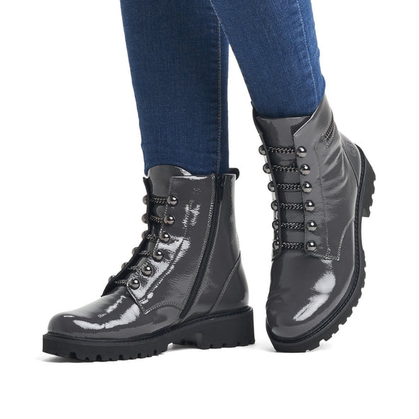 Remonte D8670-45 Grey 6 Studs & Chain Boots
