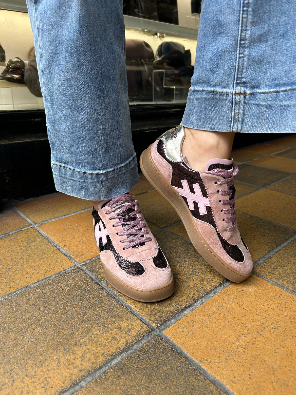 Another Trend A0328761 Baby Silk+Bolzano Dark Pink Trainers