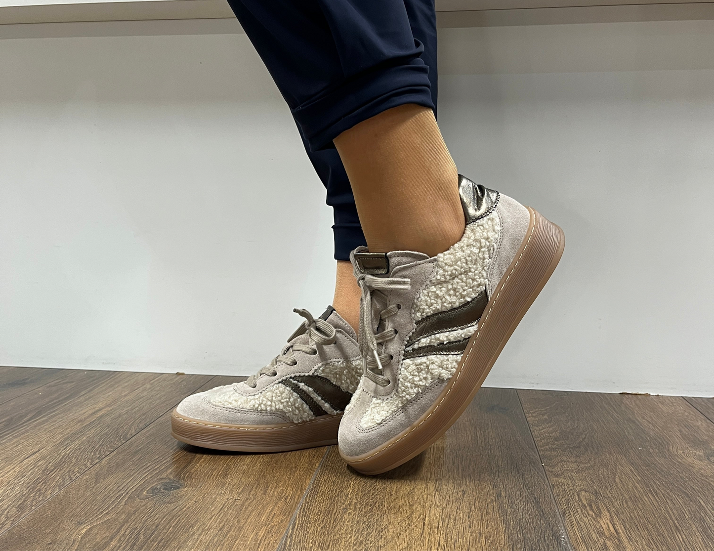 Gabor Comfort 76.475.61 Beige Combi G Fit Trainers