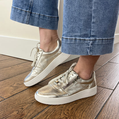 Caprice 9-23311-44-947 Gold Trainers with Zip