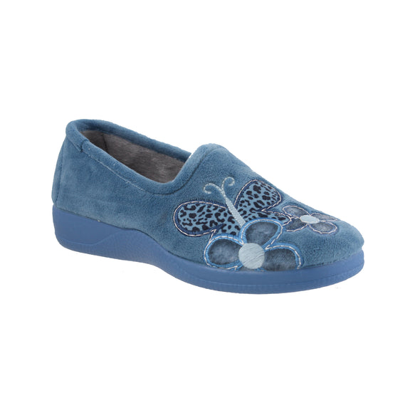 Devalverde 1127 Ducados Light Blue Butterfly Slippers