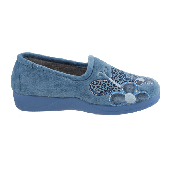 Devalverde 1127 Ducados Light Blue Butterfly Slippers