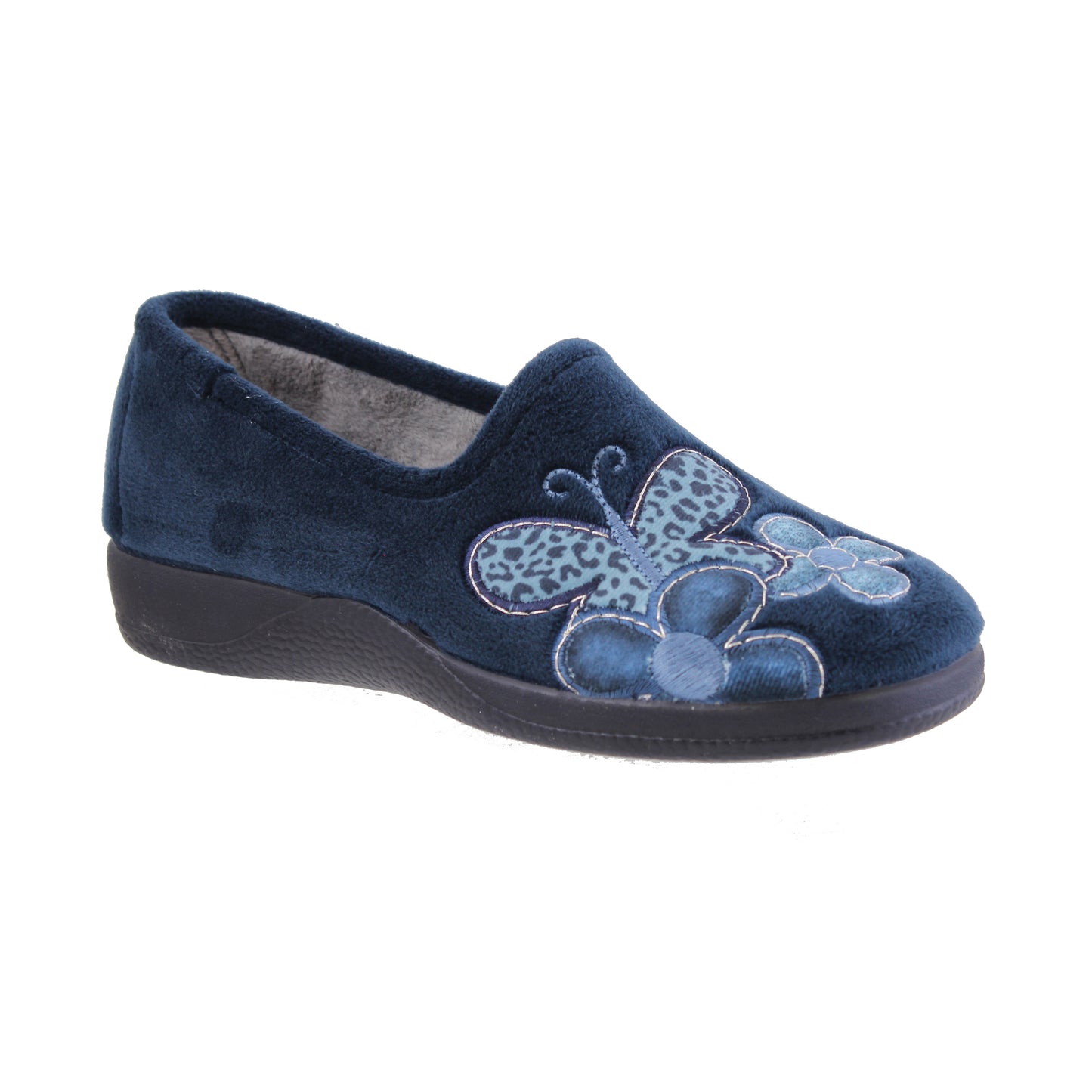 Devalverde 1127 Marino Navy Butterfly Slippers