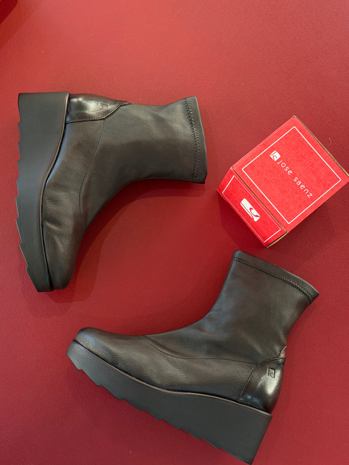 Jose Saenz 6427 Lycra Dark Chocolate Graz/Hold Marron Ankle Boots