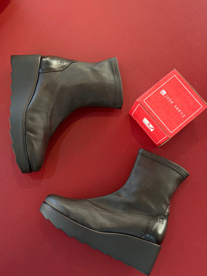 Jose Saenz 6427 Lycra Dark Chocolate Graz/Hold Marron Ankle Boots