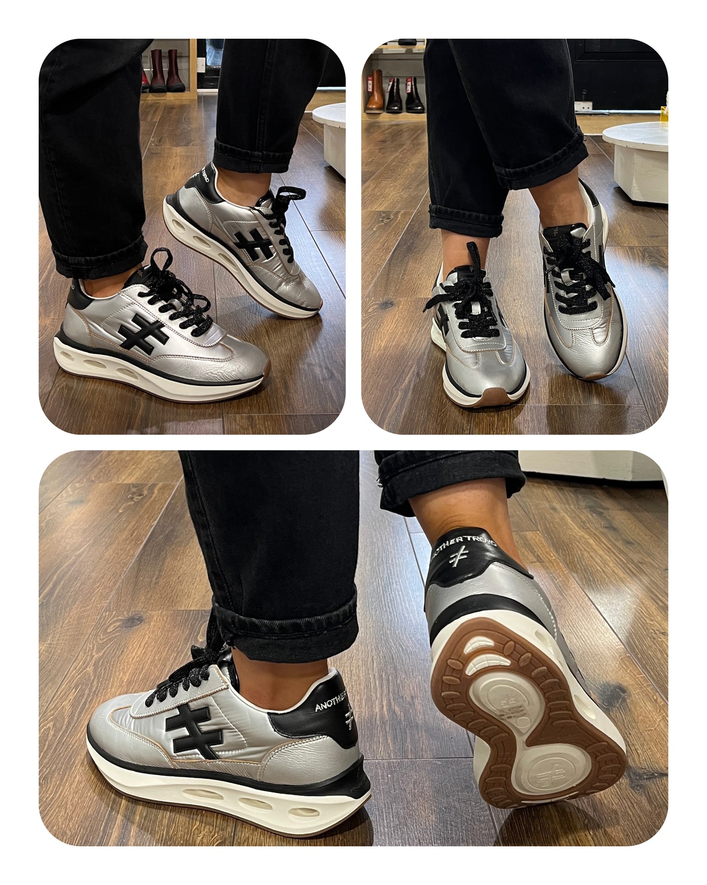 Another Trend A041V241 Plata Silver Trainers