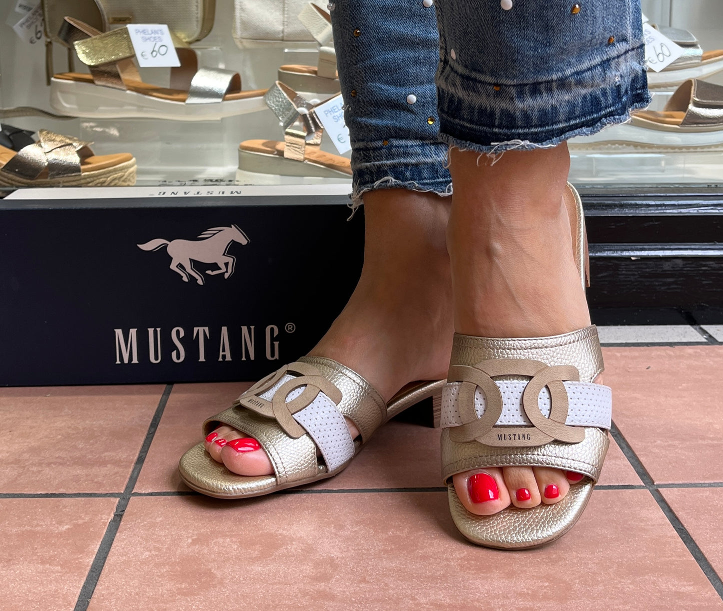 Mustang 1494-701-480 Champagne Sandals