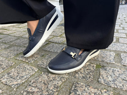 Ara 12-50630 02 Zurich 2.0 H Fit Navy Blue Slip On Shoes