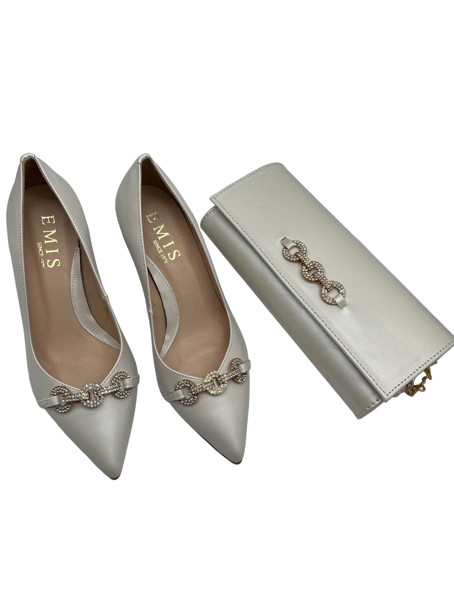 Emis S8438/611o Ecru Pearl Heels
