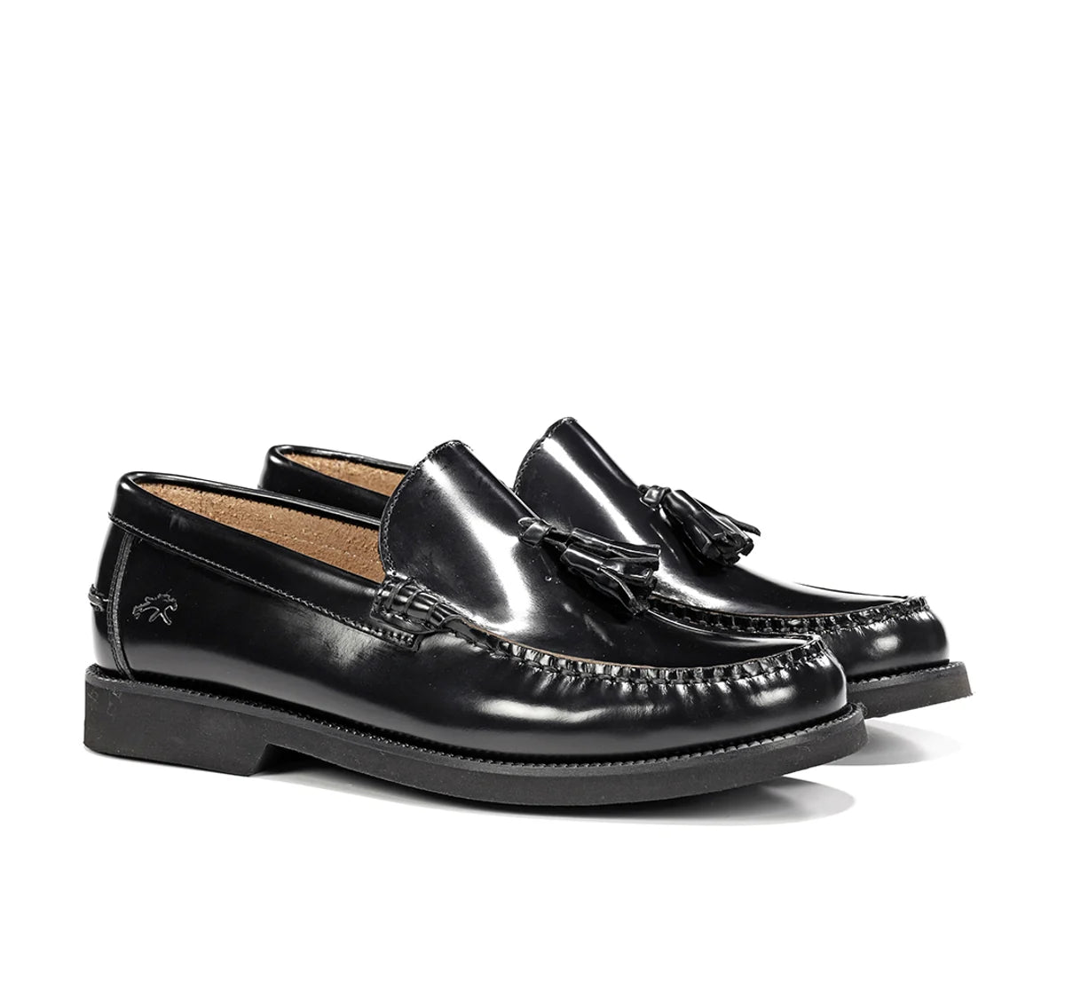 Fluchos F0049 Florentick Black Slip On Loafers