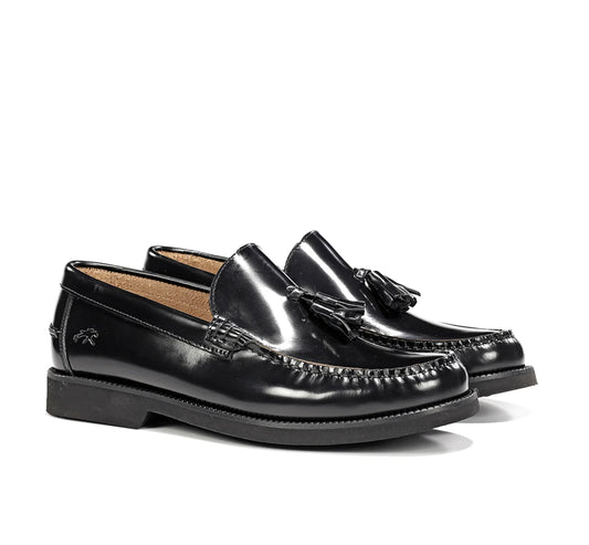 Fluchos F0049 Florentick Black Slip On Loafers