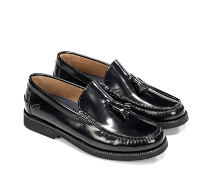 Fluchos F0049 Florentick Black Slip On Loafers