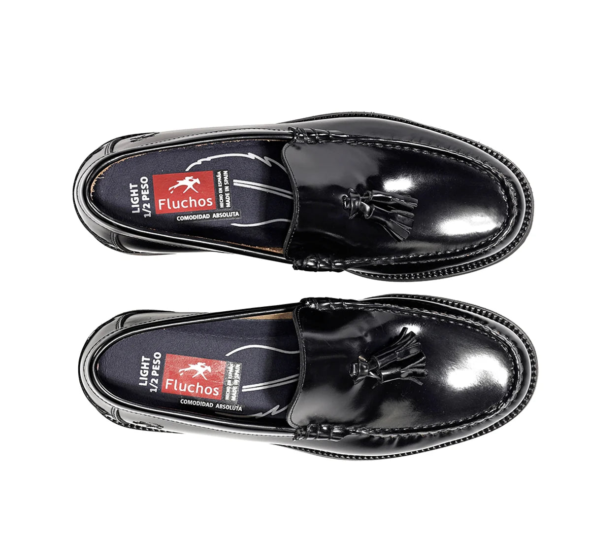 Fluchos F0049 Florentick Black Slip On Loafers