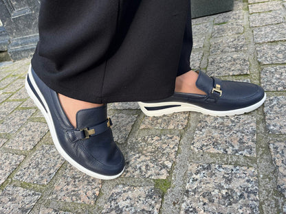 Ara 12-50630 02 Zurich 2.0 H Fit Navy Blue Slip On Shoes