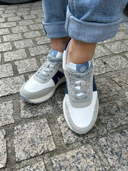 Ara 12-29702 07 Malibu H Fit White, Beige & Blue Mix Sneakers