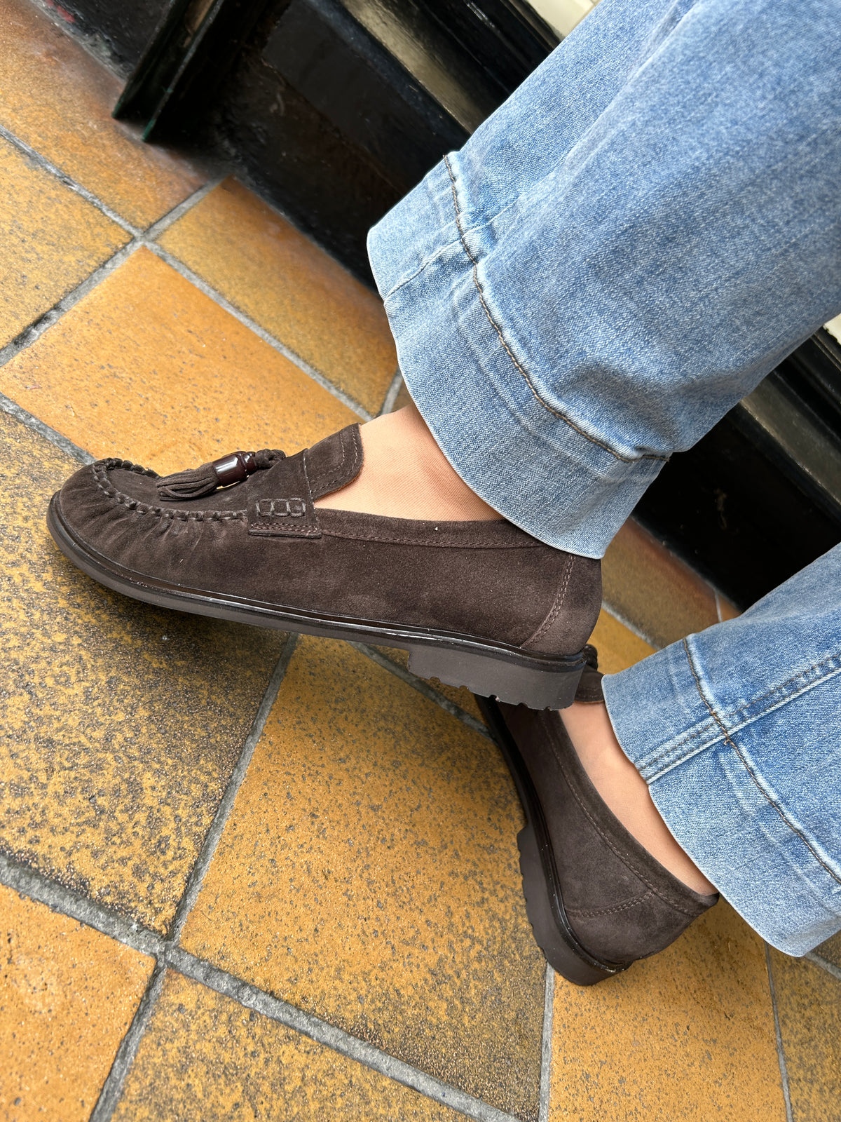 Gabor Comfort 4009.02.004 Mocca Brown Suede G Fit Slip On Moccasins