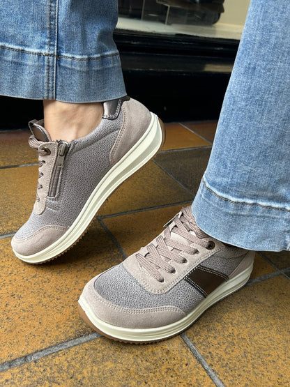 Ara 12-25532 15 Osaka 3.0 Beige Cashmere H Fit Trainers