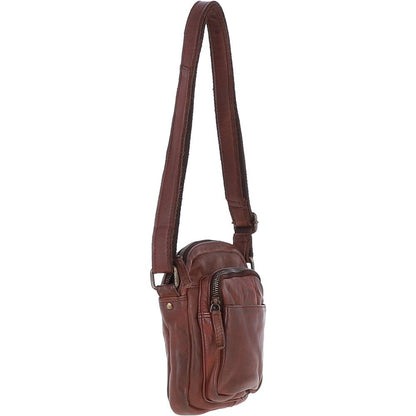 Ashwood Leather Fin Leather Brandy Small Body Bag