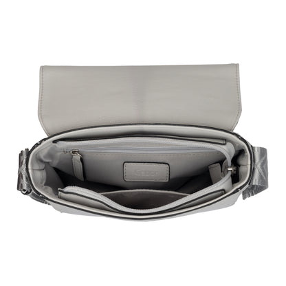 Gabor 011548 Aileen Light Grey Flap Bag with Top Zip