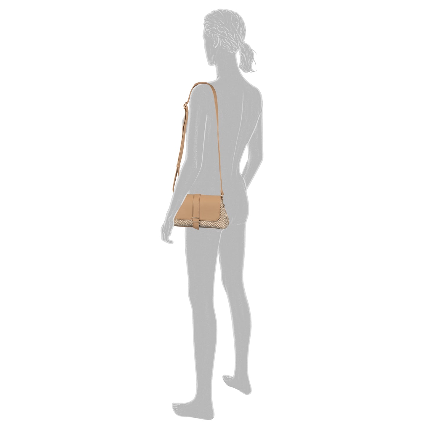 Gabor 011627 Sahar Mixed Beige Flap M Bag